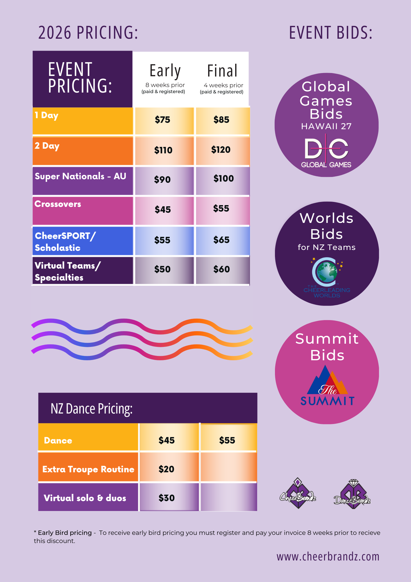 CheerBrandz - 2026 Pricing 