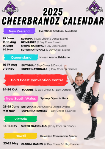 2025 Competition Calendar